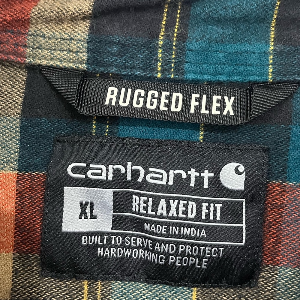 Carhartt Men's Plaid Flannel Shirt - Multicolor XL - Picture 4 of 5